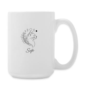 Cat Moon Plants Line Cat Lover Design - Grande tasse 440 ml - blanc - Droite