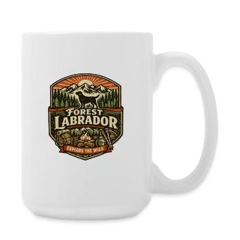 Design de silhouette nature des montagnes Dog Paw Forest - Grande tasse 440 ml - blanc - Droite