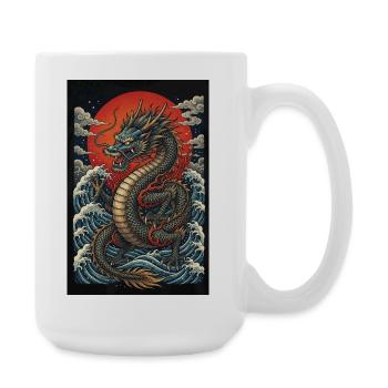 Dragon of the Rising Sun - Large Mug 440 ml - white - Right