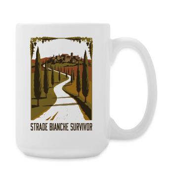 Strade Bianche Survivor Bike Tee - Large Mug 440 ml - white - Right