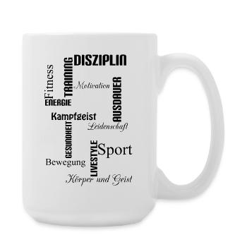 Motivation Sport - Große Tasse 440 ml - Weiß - Rechts