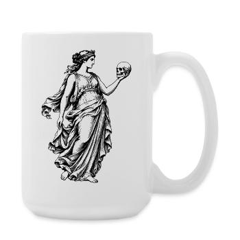 greek goddess with the snake in her hand - Large Mug 440 ml - white - Right