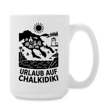 Chalkidiki Griechenland Urlaub Silhouette - Große Tasse 440 ml - Weiß - Rechts