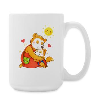 L’amour de la mère du chien câlin sous le soleil - Grande tasse 440 ml - blanc - Droite