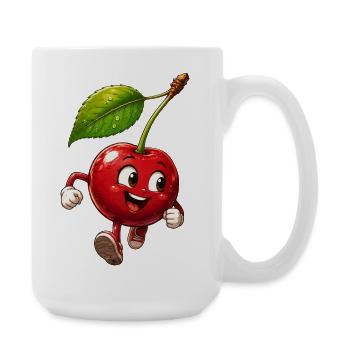 Cerise drôle - Grande tasse 440 ml - blanc - Droite