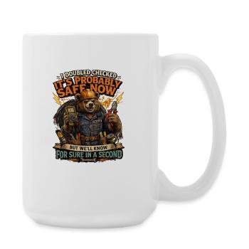 J’ai vérifié une seconde fois que c’était probablement sûr - Grande tasse 440 ml - blanc - Droite
