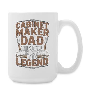 Ébéniste Papa L’idole Le Mythe Le Menuisier - Grande tasse 440 ml - blanc - Droite