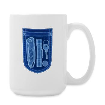 Motif de bouclier d’outil à rayons X - Grande tasse 440 ml - blanc - Droite