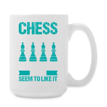 Échiquier des joueurs d’échecs - Grande tasse 440 ml - blanc - Droite