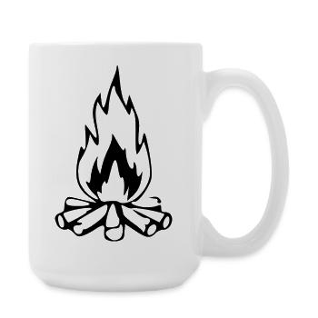 Cadeau du feu de camp - Grande tasse 440 ml - blanc - Droite