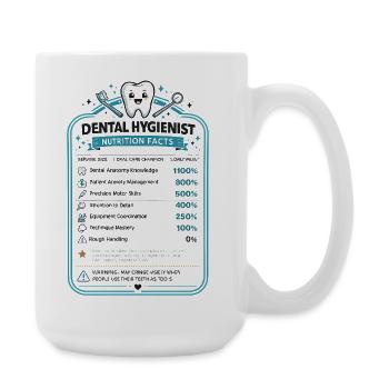 Cadeau d’hygiéniste dentaire pour assistant dentaire - Grande tasse 440 ml - blanc - Droite