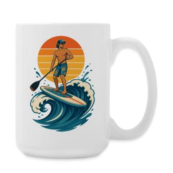 Funny SUP Paddleboard Board Stand Up paddle - Large Mug 440 ml - white - Right