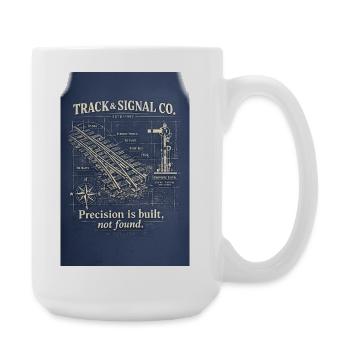 Précision des plans technologiques ferroviaires - Grande tasse 440 ml - blanc - Droite