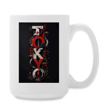 Tokyo Neon Identity Vertical - Grande tasse 440 ml - blanc - Droite