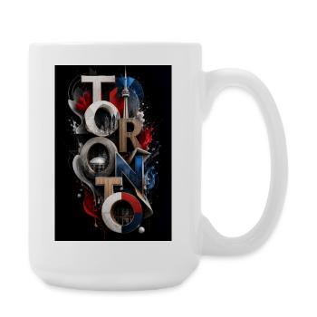 Toronto Urban Typography - Large Mug 440 ml - white - Right