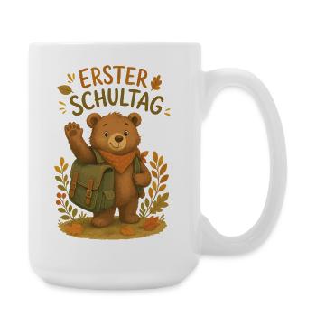 Erster Schultag Bär - Große Tasse 440 ml - Weiß - Rechts