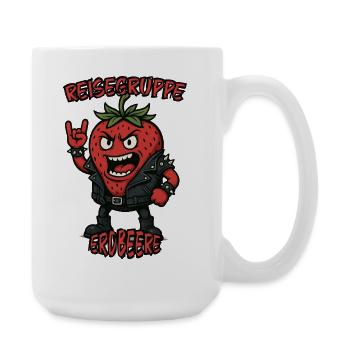 Reisegruppe Erdbeere - Große Tasse 440 ml - Weiß - Rechts