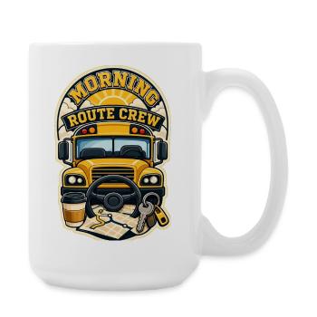 MORNING ROUTE CREW - Große Tasse 440 ml - Weiß - Rechts