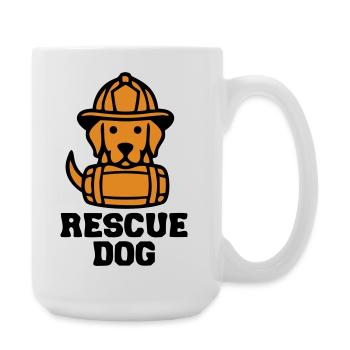 Rescue Dog Rettungshund Icon - Große Tasse 440 ml - Weiß - Rechts