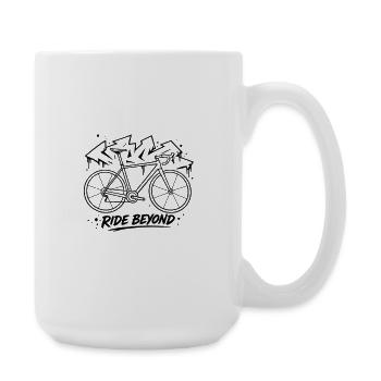 RIDE BEYOND Mountain Landscape Adventure - Large Mug 440 ml - white - Right