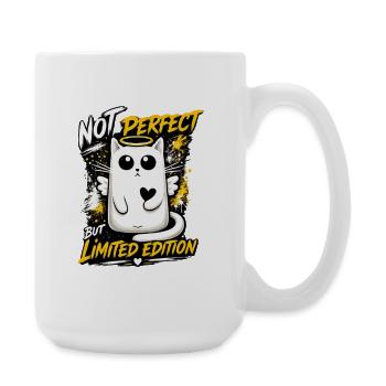 Not Perfect – Limited Cat Edition - Large Mug 440 ml - white - Right