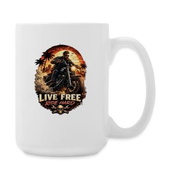 Cycliste dur en direct Free Ride - Grande tasse 440 ml - blanc - Droite