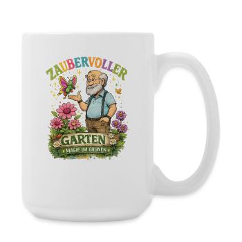 Zauberhafter Gartenzauber - Große Tasse 440 ml - Weiß - Rechts
