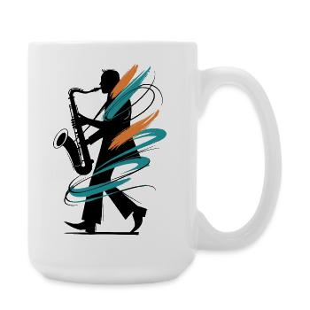 Art vélo avec des formes en spirale - Grande tasse 440 ml - blanc - Droite