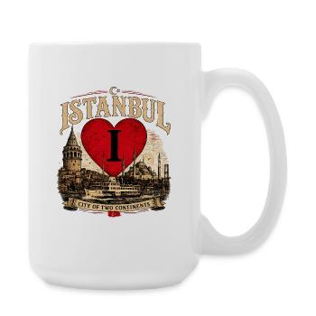 Istanbul Heart Love : Deux Continents - Grande tasse 440 ml - blanc - Droite