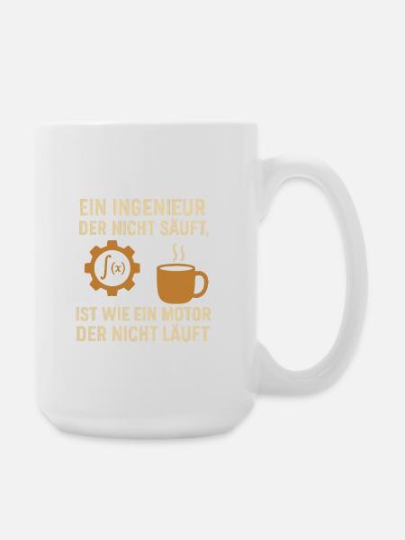 Engineer Humor Coffee Engine - Large Mug 440 ml - white