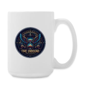 Time Unbound – Steampunk Hourglass with Wings - Large Mug 440 ml - white - Right