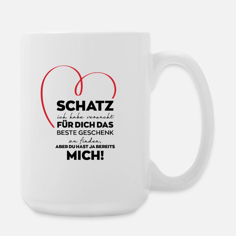 Schatz lustiges Geschenk - Große Tasse 440 ml - Weiß