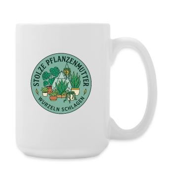 Grüne Wurzeln schlagen - Große Tasse 440 ml - Weiß - Rechts
