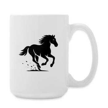 Horse Gallop Silhouette - Large Mug 440 ml - white - Right