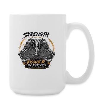 Power in Focus Strength in Silence - Large Mug 440 ml - white - Right