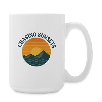 Chasing Sunsets - Large Mug 440 ml - white - Right