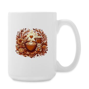 Kaffee-Liebhaber - Große Tasse 440 ml - Weiß - Rechts