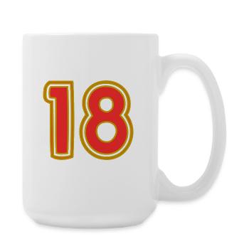 18. 18 YEARS OLD. 18th ANNIVERSARY. 18 BIRTHDAY. - Large Mug 440 ml - white - Right
