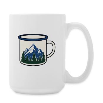 Bergwald Kaffeetasse Motiv - Große Tasse 440 ml - Weiß - Rechts