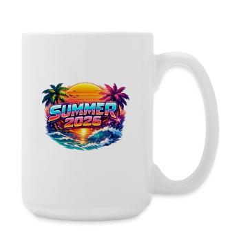 Sommer 2026 Neon Retro - Große Tasse 440 ml - Weiß - Rechts