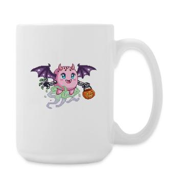 Kawaii Halloween Monster Pixel Art Design - Große Tasse 440 ml - Weiß - Rechts