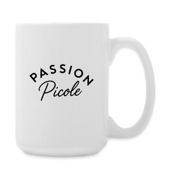 Passion picole – Design typographique humoristique - Grande tasse 440 ml - blanc - Droite