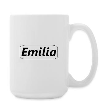 Personalized Emilia name graphic - Large Mug 440 ml - white - Right