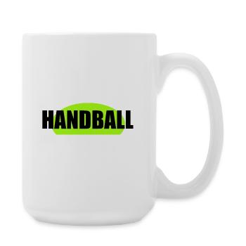 Impression néon vert néon de handball - Grande tasse 440 ml - blanc - Droite