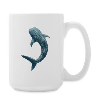 Art détaillé de la vie marine du requin-baleine - Grande tasse 440 ml - blanc - Droite