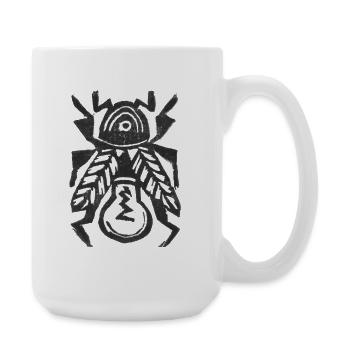 Scarabée Idée - Noir Luciole - Grande tasse 440 ml - blanc - Droite
