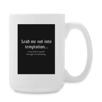 Gothic Overthinking T-Shirt - Funny Dark Academia - Large Mug 440 ml - white - Right