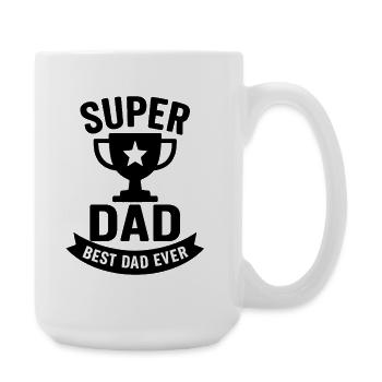 Super Dad Trophy Design - Large Mug 440 ml - white - Right