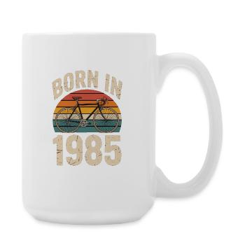 Vélo vintage né en 1985 Design - Grande tasse 440 ml - blanc - Droite