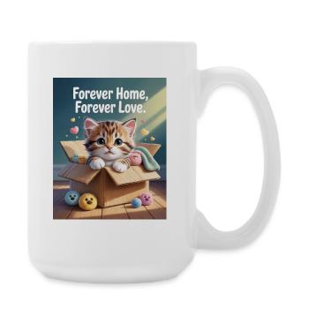Forever Home, Forever Love - Large Mug 440 ml - white - Right